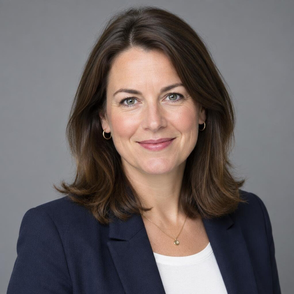 Studio portrait of a British woman executive producer